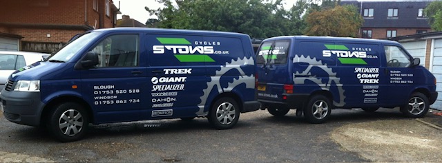 The Stows Cycles Delivery & Service Vans